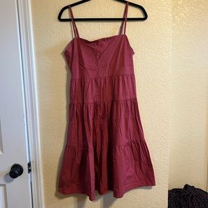 Gap Tiered Midi dress in Red Clay size 10